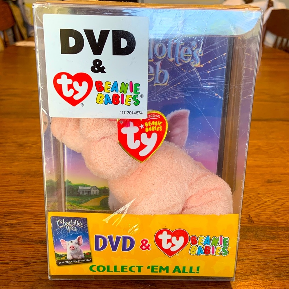 Charlotte's Web DVD & TY Beanie Baby Wilbur New Exclusive Gift Pack 2008
